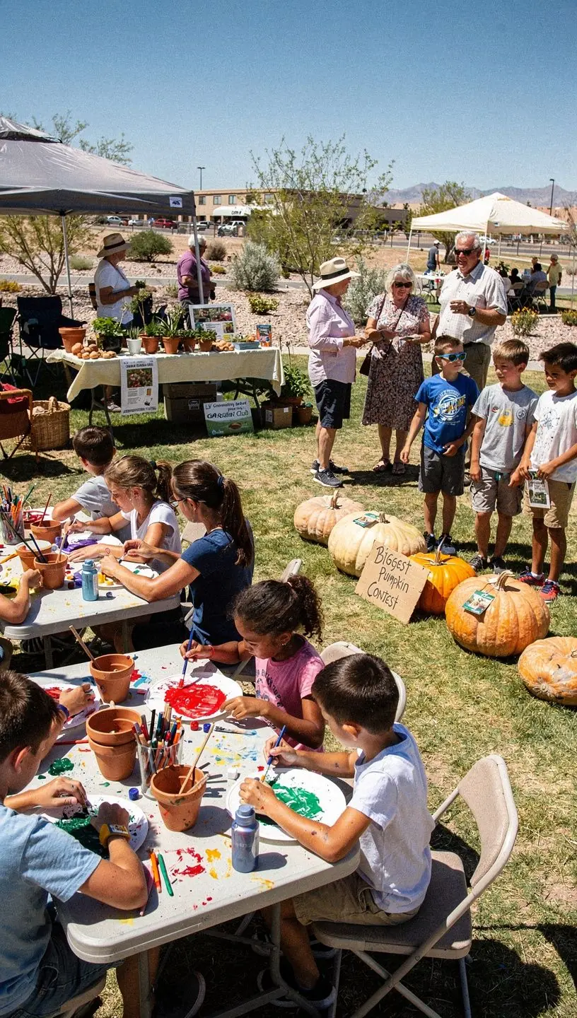 Gardener examining native plants in a community garden