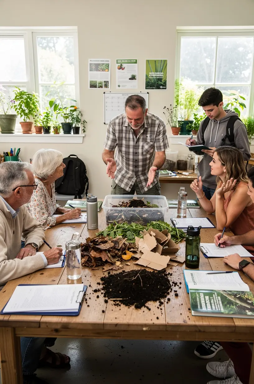 Gardening club workshop promoting local gardening events